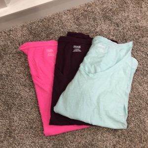 VS PINK v neck tee set
